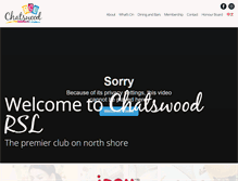 Tablet Screenshot of chatswoodrsl.com.au